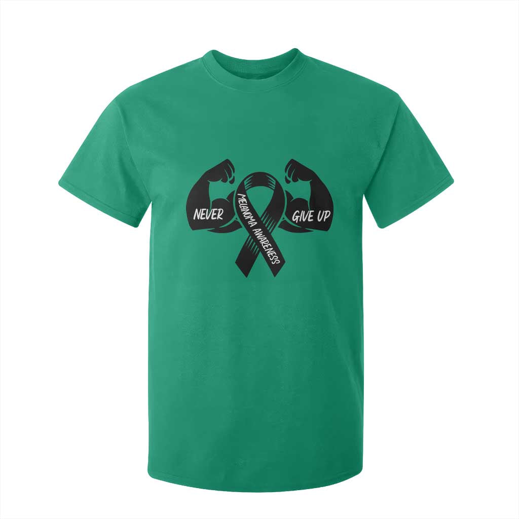 Melanoma Awareness Warrior T Shirt For Kid Never Give Up TS12 Irish Green Print Your Wear