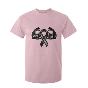 Melanoma Awareness Warrior T Shirt For Kid Never Give Up TS12 Light Pink Print Your Wear