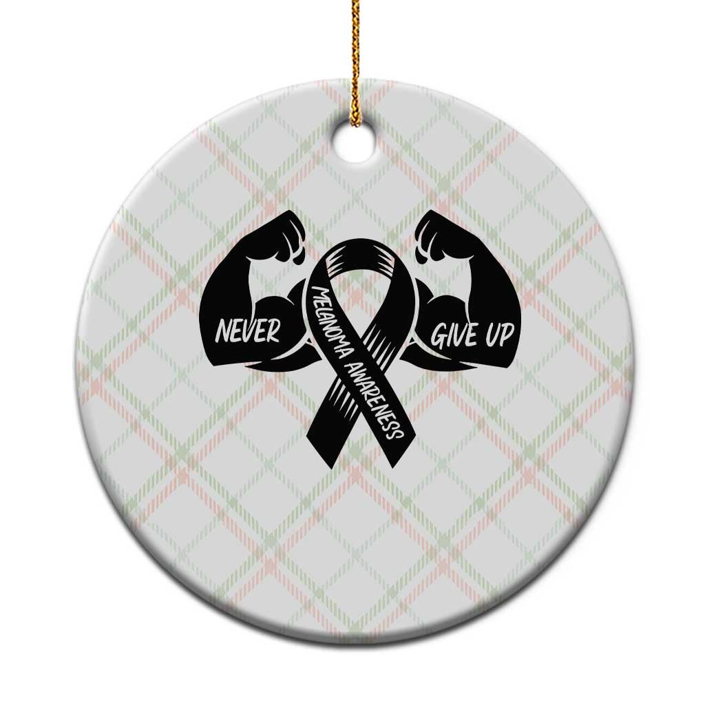 Melanoma Awareness Warrior Ceramic Ornament Never Give Up TS12 1pc Christmas Plaid Print Your Wear