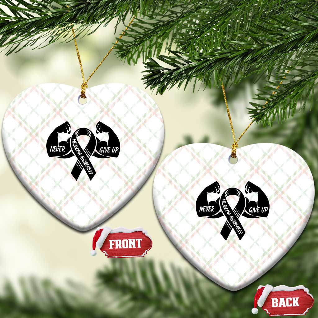 Melanoma Awareness Warrior Ceramic Ornament Never Give Up TS12 Print Your Wear