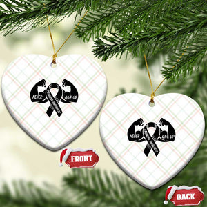Melanoma Awareness Warrior Ceramic Ornament Never Give Up TS12 Print Your Wear