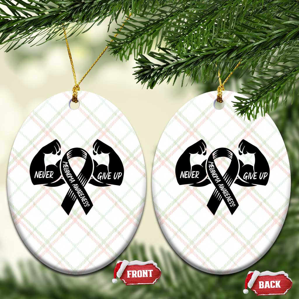 Melanoma Awareness Warrior Ceramic Ornament Never Give Up TS12 Print Your Wear