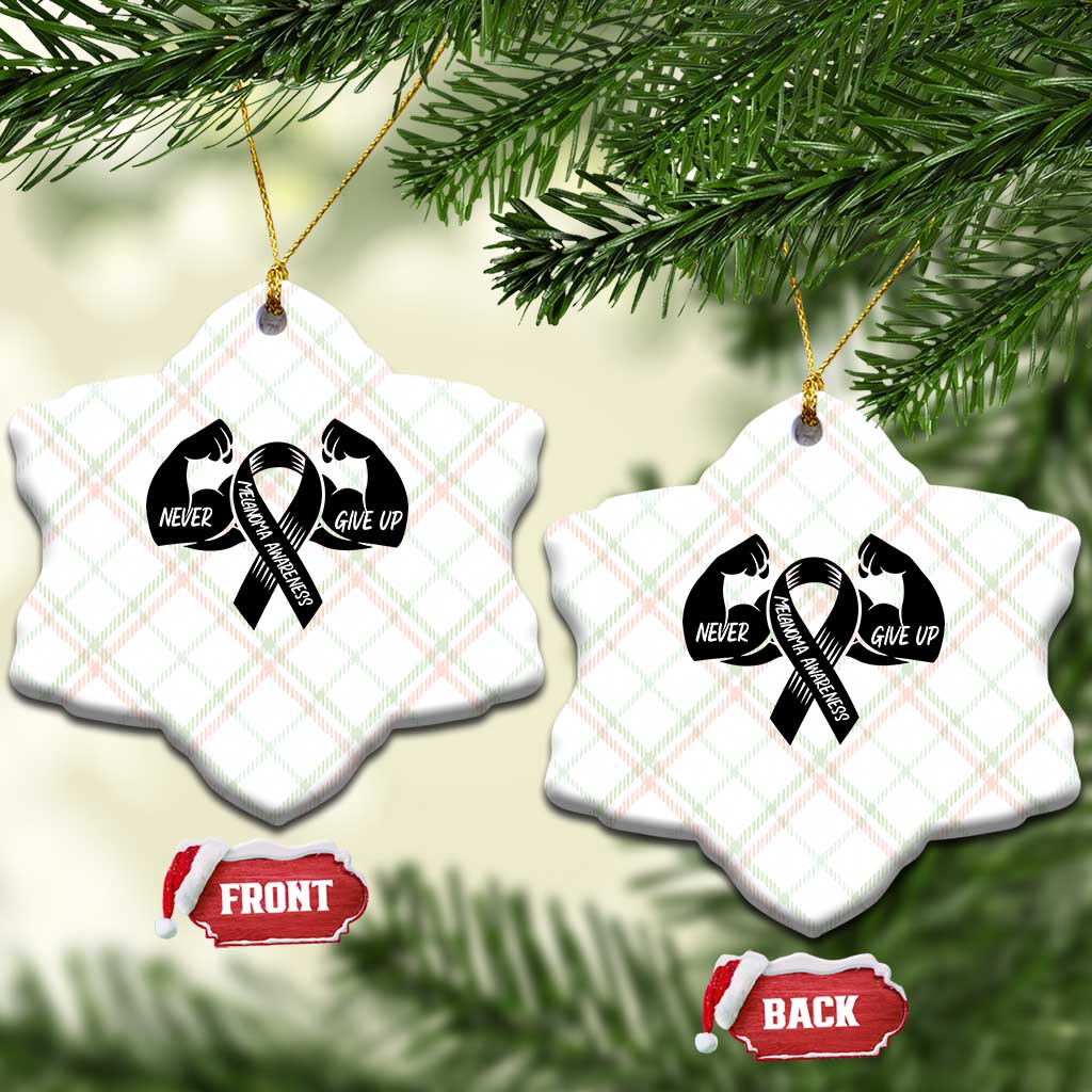 Melanoma Awareness Warrior Ceramic Ornament Never Give Up TS12 Print Your Wear