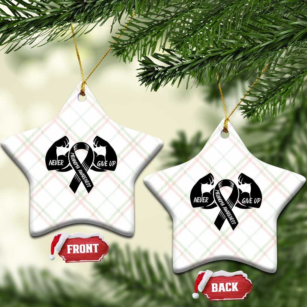 Melanoma Awareness Warrior Ceramic Ornament Never Give Up TS12 Print Your Wear