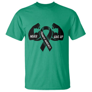 Melanoma Awareness Warrior T Shirt Never Give Up TS12 Irish Green Print Your Wear