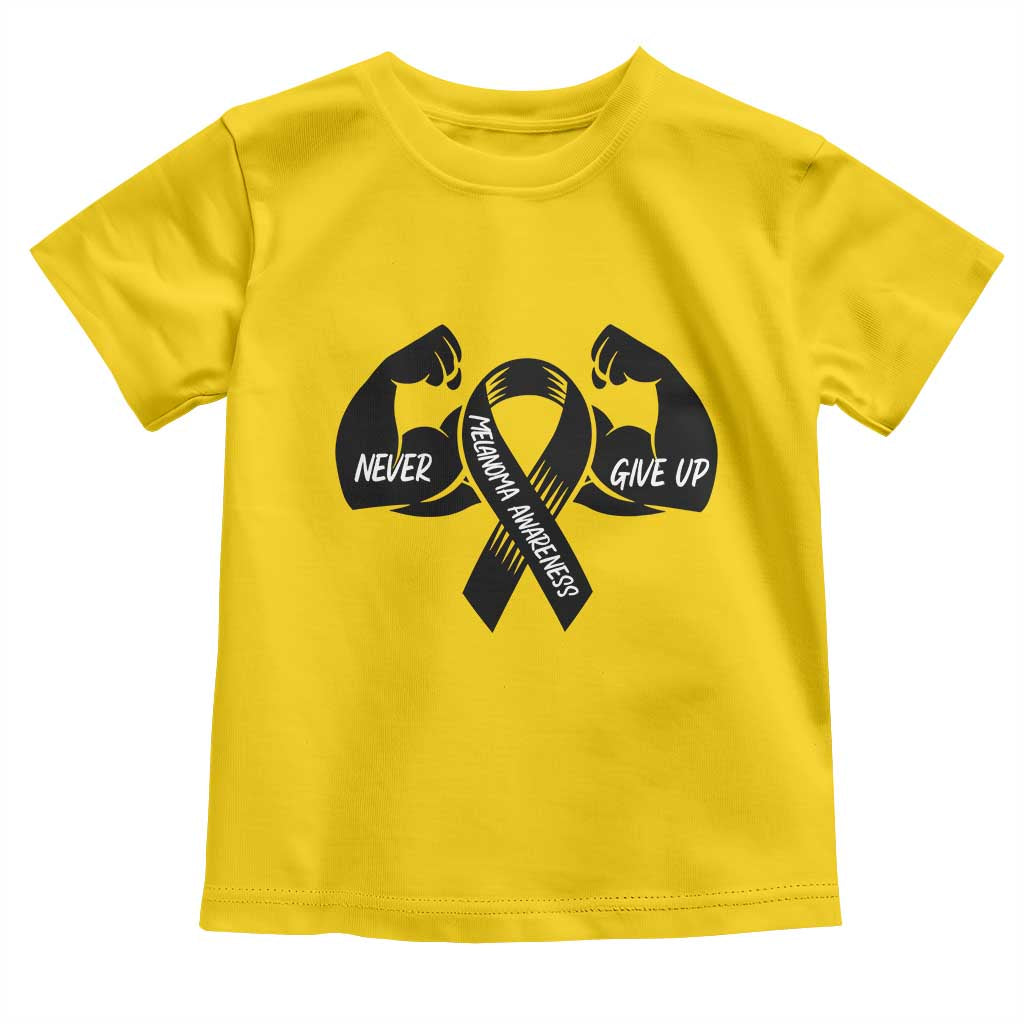 Melanoma Awareness Warrior Toddler T Shirt Never Give Up TS12 Daisy Print Your Wear