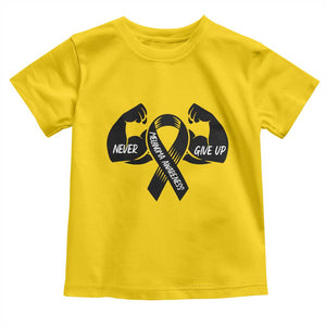 Melanoma Awareness Warrior Toddler T Shirt Never Give Up TS12 Daisy Print Your Wear