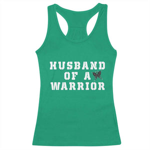 Husband Of A Warrior Racerback Tank Top Melanoma Awareness Wife Support TS12 Irish Green Print Your Wear