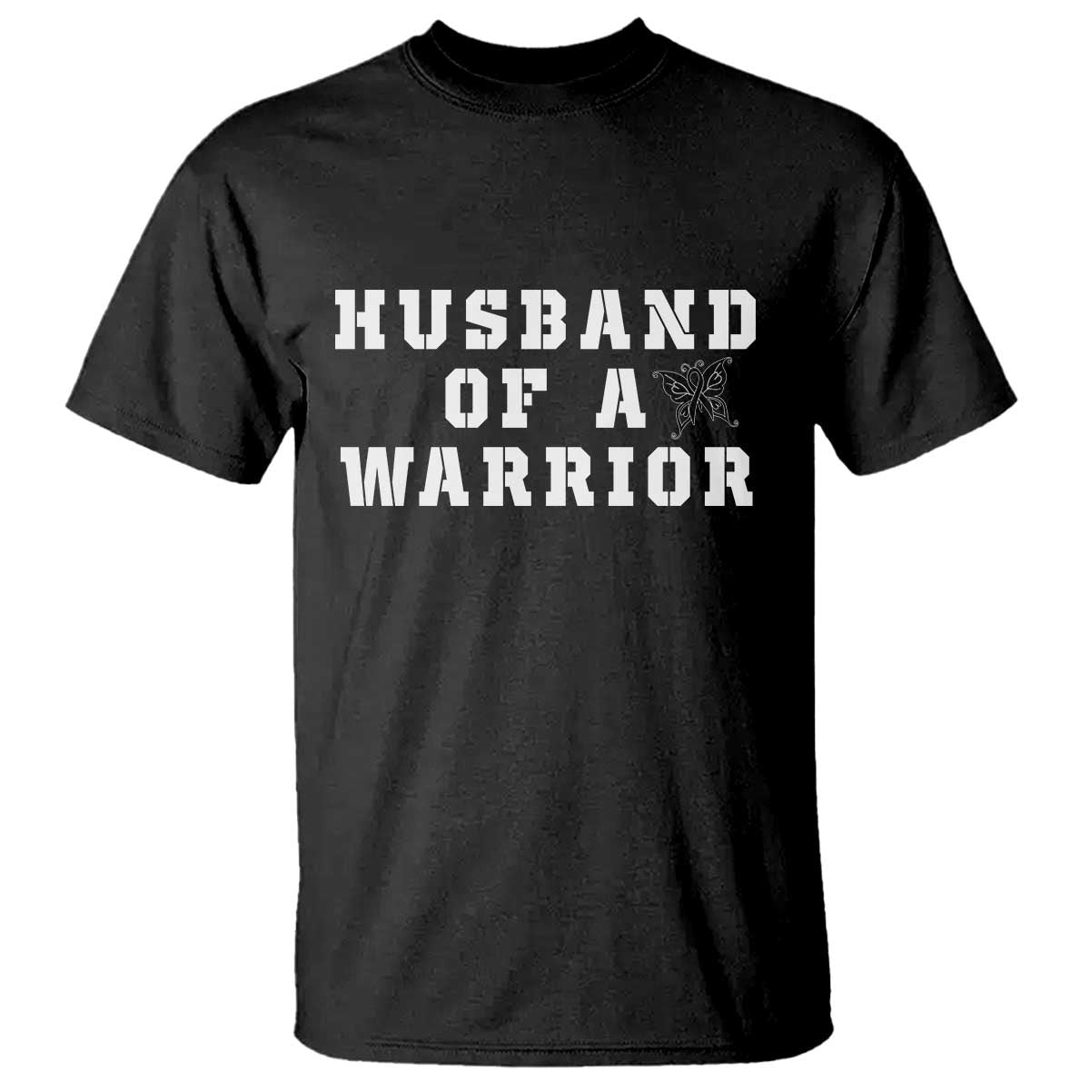 Husband Of A Warrior T Shirt Melanoma Awareness Wife Support TS12 Black Print Your Wear