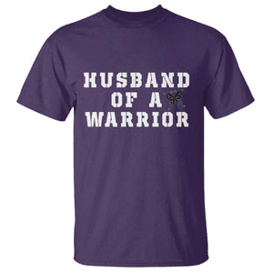 Husband Of A Warrior T Shirt Melanoma Awareness Wife Support TS12 Purple Print Your Wear
