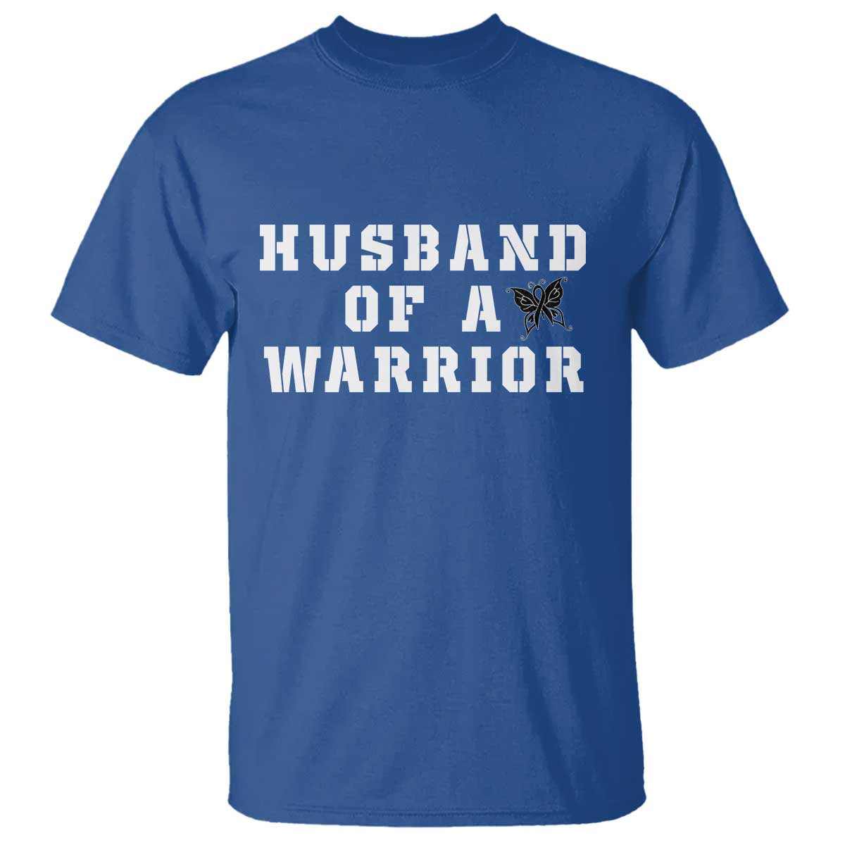 Husband Of A Warrior T Shirt Melanoma Awareness Wife Support TS12 Royal Blue Print Your Wear