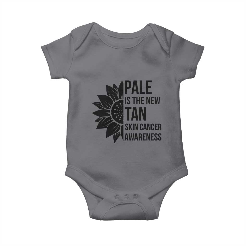 Skin Cancer Survivor Warrior Baby Onesie Pale Is The New Tan TS12 Charcoal Print Your Wear