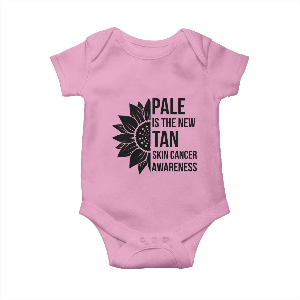 Skin Cancer Survivor Warrior Baby Onesie Pale Is The New Tan TS12 Light Pink Print Your Wear