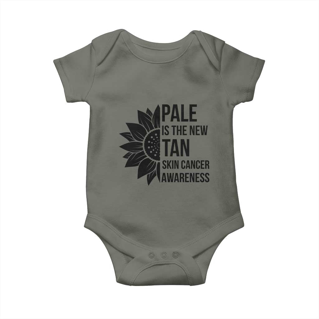 Skin Cancer Survivor Warrior Baby Onesie Pale Is The New Tan TS12 Military Green Print Your Wear