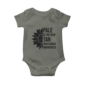 Skin Cancer Survivor Warrior Baby Onesie Pale Is The New Tan TS12 Military Green Print Your Wear
