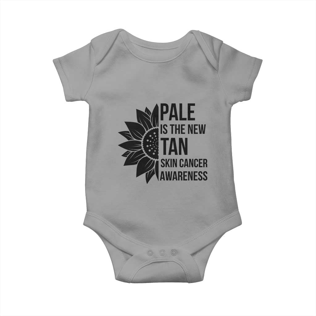 Skin Cancer Survivor Warrior Baby Onesie Pale Is The New Tan TS12 Sport Gray Print Your Wear
