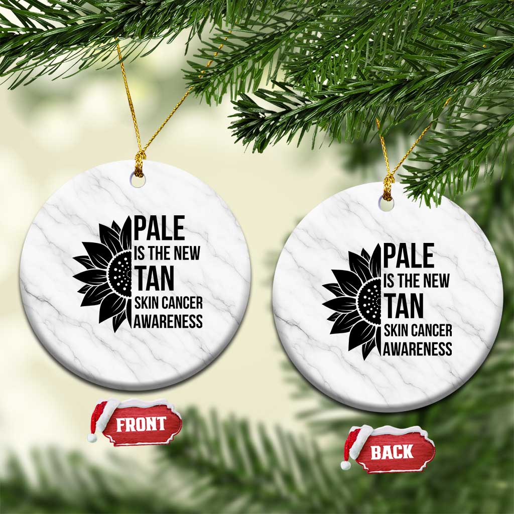 Skin Cancer Survivor Warrior Ceramic Ornament Pale Is The New Tan TS12 1pc White Marble Print Your Wear