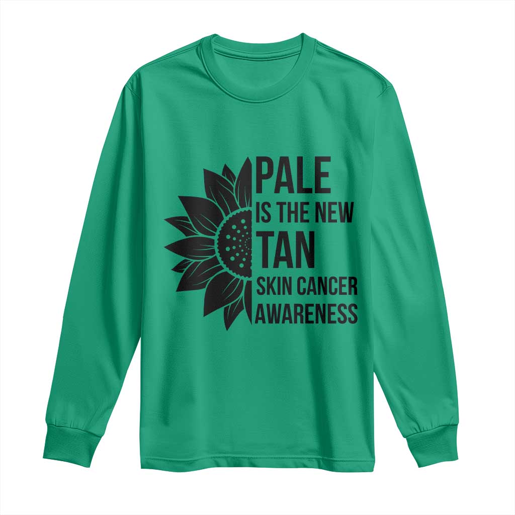 Skin Cancer Survivor Warrior Long Sleeve Shirt Pale Is The New Tan TS12 Irish Green Print Your Wear