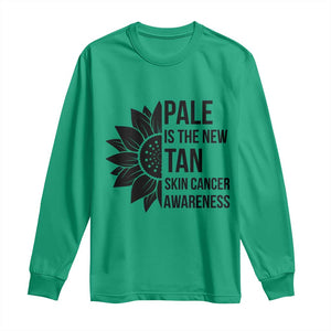 Skin Cancer Survivor Warrior Long Sleeve Shirt Pale Is The New Tan TS12 Irish Green Print Your Wear