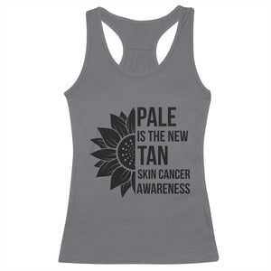 Skin Cancer Survivor Warrior Racerback Tank Top Pale Is The New Tan TS12 Charcoal Print Your Wear