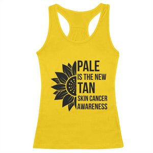 Skin Cancer Survivor Warrior Racerback Tank Top Pale Is The New Tan TS12 Daisy Print Your Wear