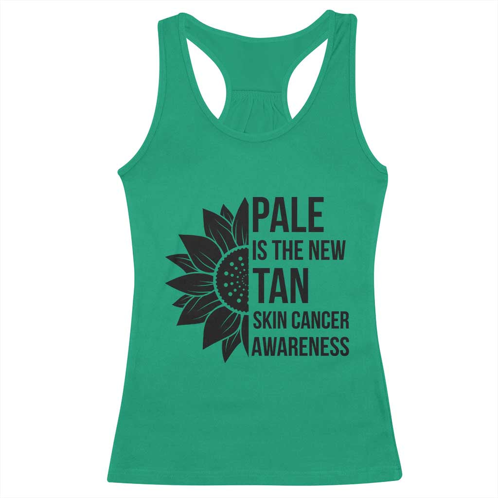 Skin Cancer Survivor Warrior Racerback Tank Top Pale Is The New Tan TS12 Irish Green Print Your Wear