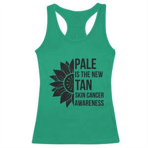 Skin Cancer Survivor Warrior Racerback Tank Top Pale Is The New Tan TS12 Irish Green Print Your Wear