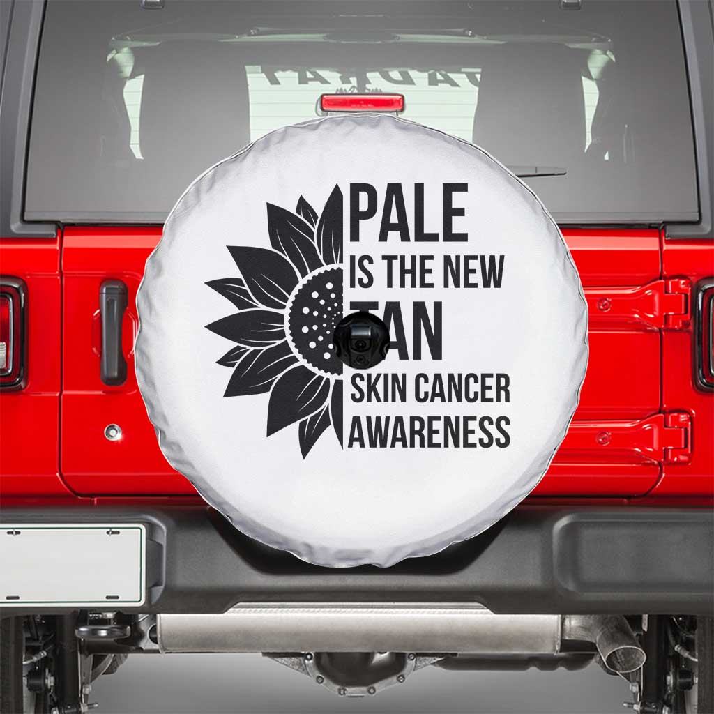 Skin Cancer Survivor Warrior Spare Tire Cover Pale Is The New Tan TS12 White Print Your Wear