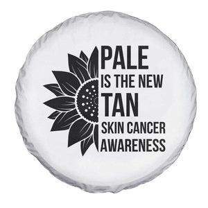 Skin Cancer Survivor Warrior Spare Tire Cover Pale Is The New Tan TS12 Print Your Wear