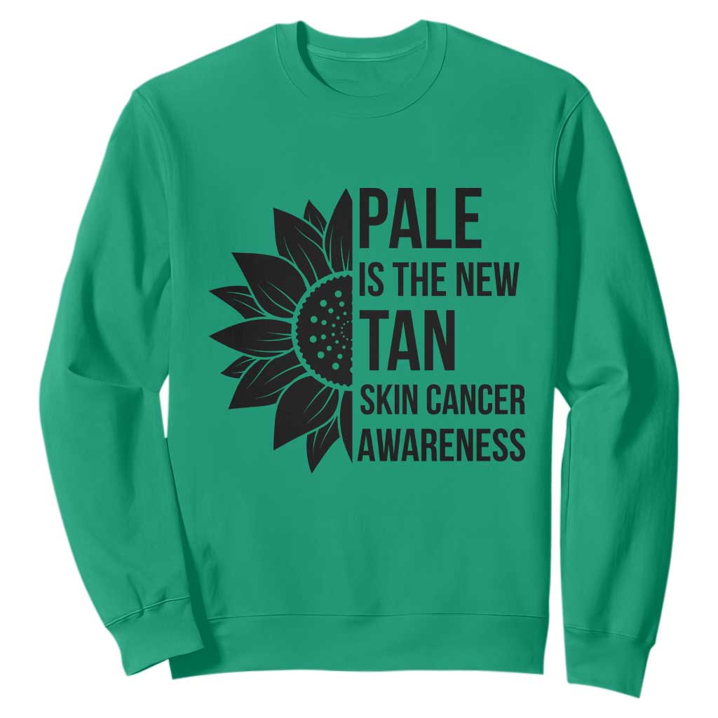 Skin Cancer Survivor Warrior Sweatshirt Pale Is The New Tan TS12 Irish Green Print Your Wear