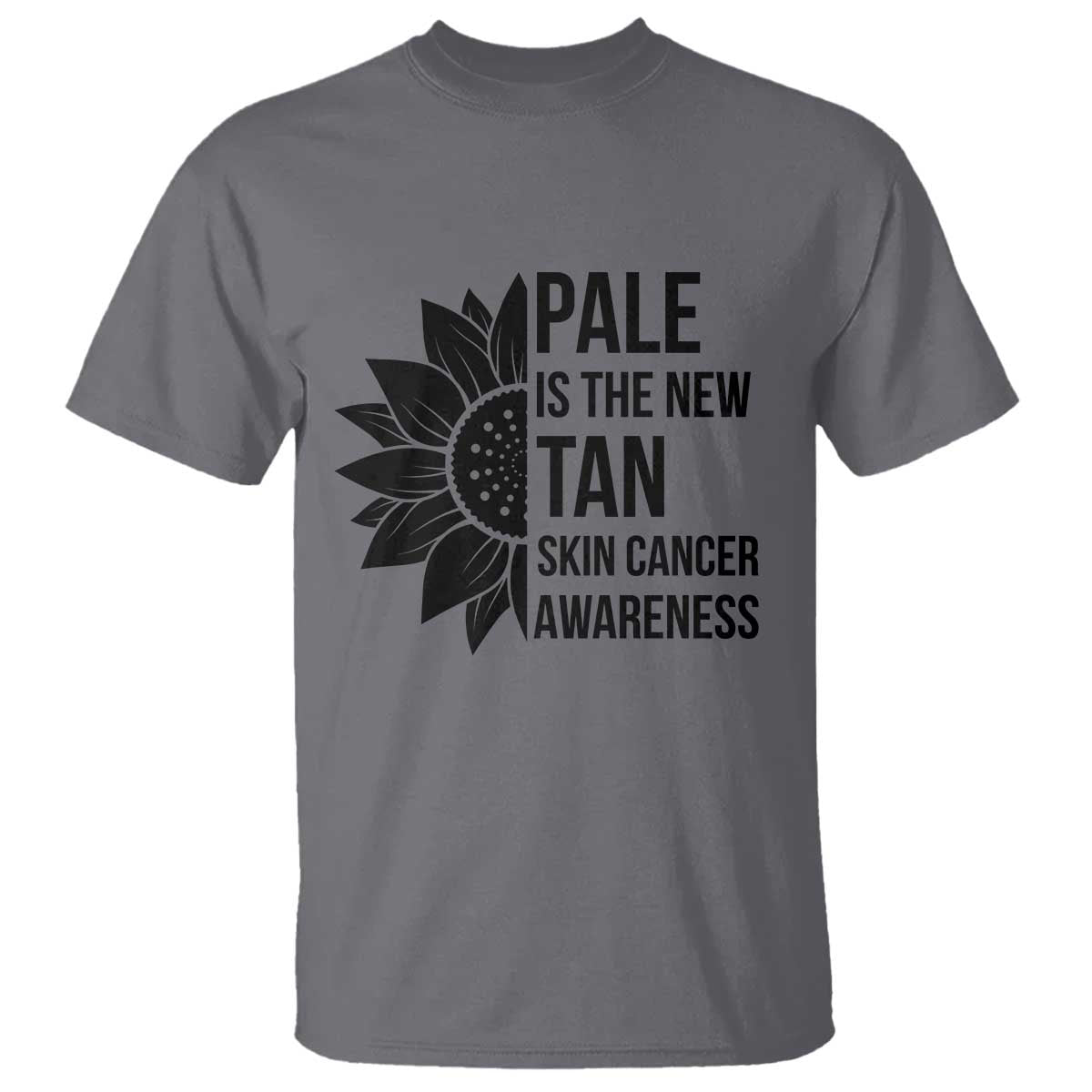 Skin Cancer Survivor Warrior T Shirt Pale Is The New Tan TS12 Charcoal Print Your Wear