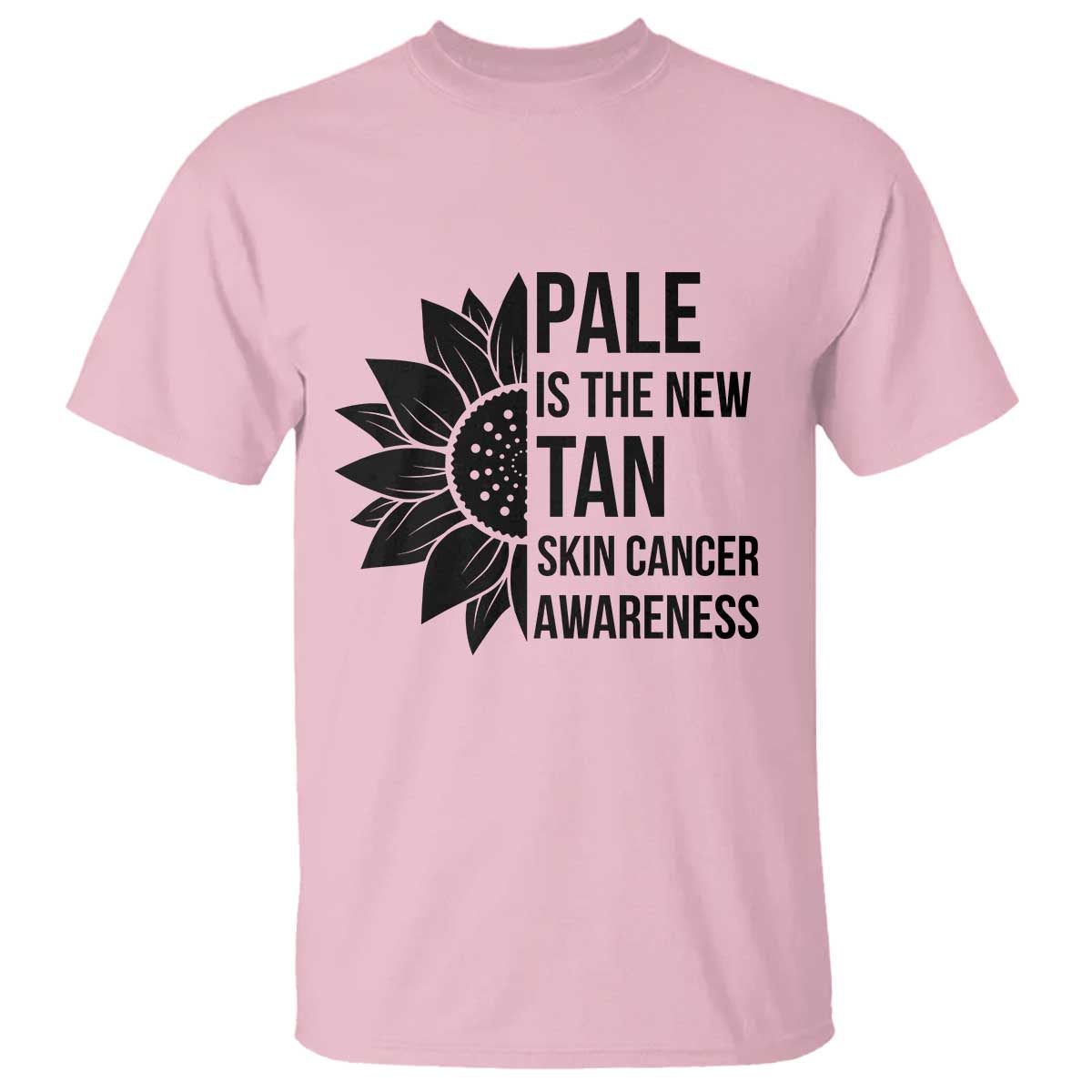 Skin Cancer Survivor Warrior T Shirt Pale Is The New Tan TS12 Light Pink Print Your Wear