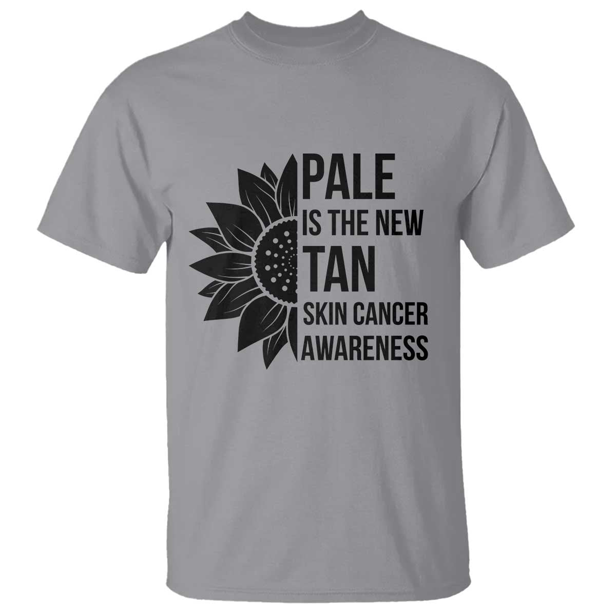 Skin Cancer Survivor Warrior T Shirt Pale Is The New Tan TS12 Sport Gray Print Your Wear