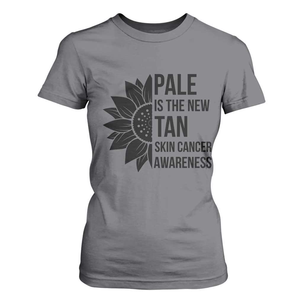 Skin Cancer Survivor Warrior T Shirt For Women Pale Is The New Tan TS12 Charcoal Print Your Wear