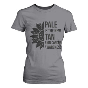 Skin Cancer Survivor Warrior T Shirt For Women Pale Is The New Tan TS12 Charcoal Print Your Wear