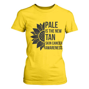 Skin Cancer Survivor Warrior T Shirt For Women Pale Is The New Tan TS12 Daisy Print Your Wear