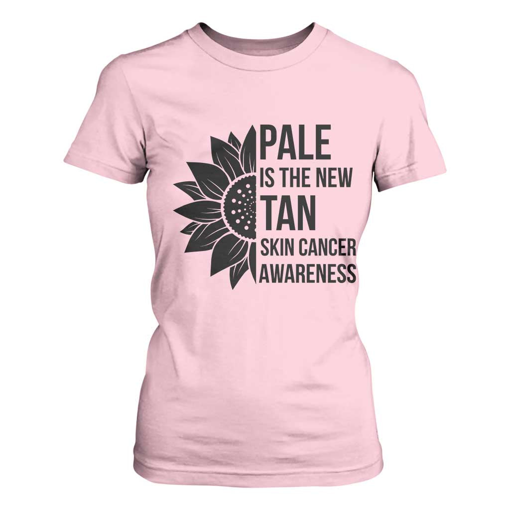 Skin Cancer Survivor Warrior T Shirt For Women Pale Is The New Tan TS12 Light Pink Print Your Wear