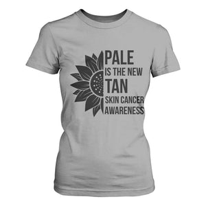 Skin Cancer Survivor Warrior T Shirt For Women Pale Is The New Tan TS12 Sport Gray Print Your Wear
