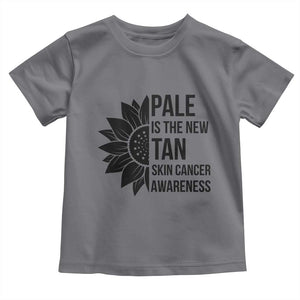 Skin Cancer Survivor Warrior Toddler T Shirt Pale Is The New Tan TS12 Charcoal Print Your Wear