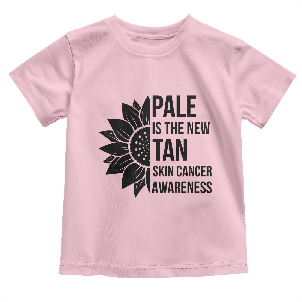Skin Cancer Survivor Warrior Toddler T Shirt Pale Is The New Tan TS12 Light Pink Print Your Wear
