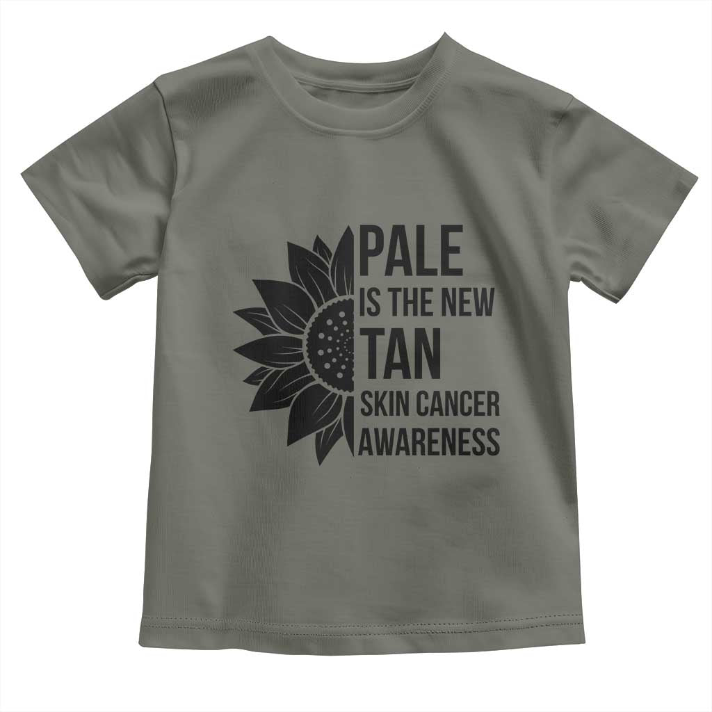 Skin Cancer Survivor Warrior Toddler T Shirt Pale Is The New Tan TS12 Military Green Print Your Wear