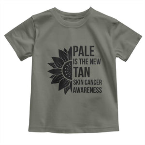 Skin Cancer Survivor Warrior Toddler T Shirt Pale Is The New Tan TS12 Military Green Print Your Wear