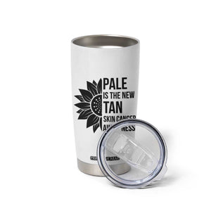 Skin Cancer Survivor Warrior Tumbler Cup Pale Is The New Tan TS12 Print Your Wear