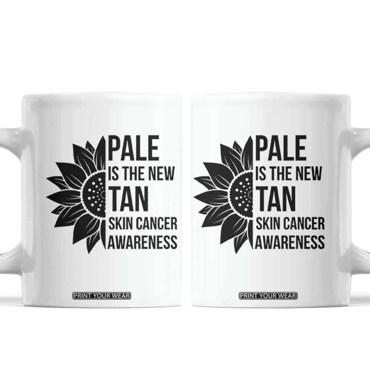 Skin Cancer Survivor Warrior Coffee Mug Pale Is The New Tan TS12 White Print Your Wear