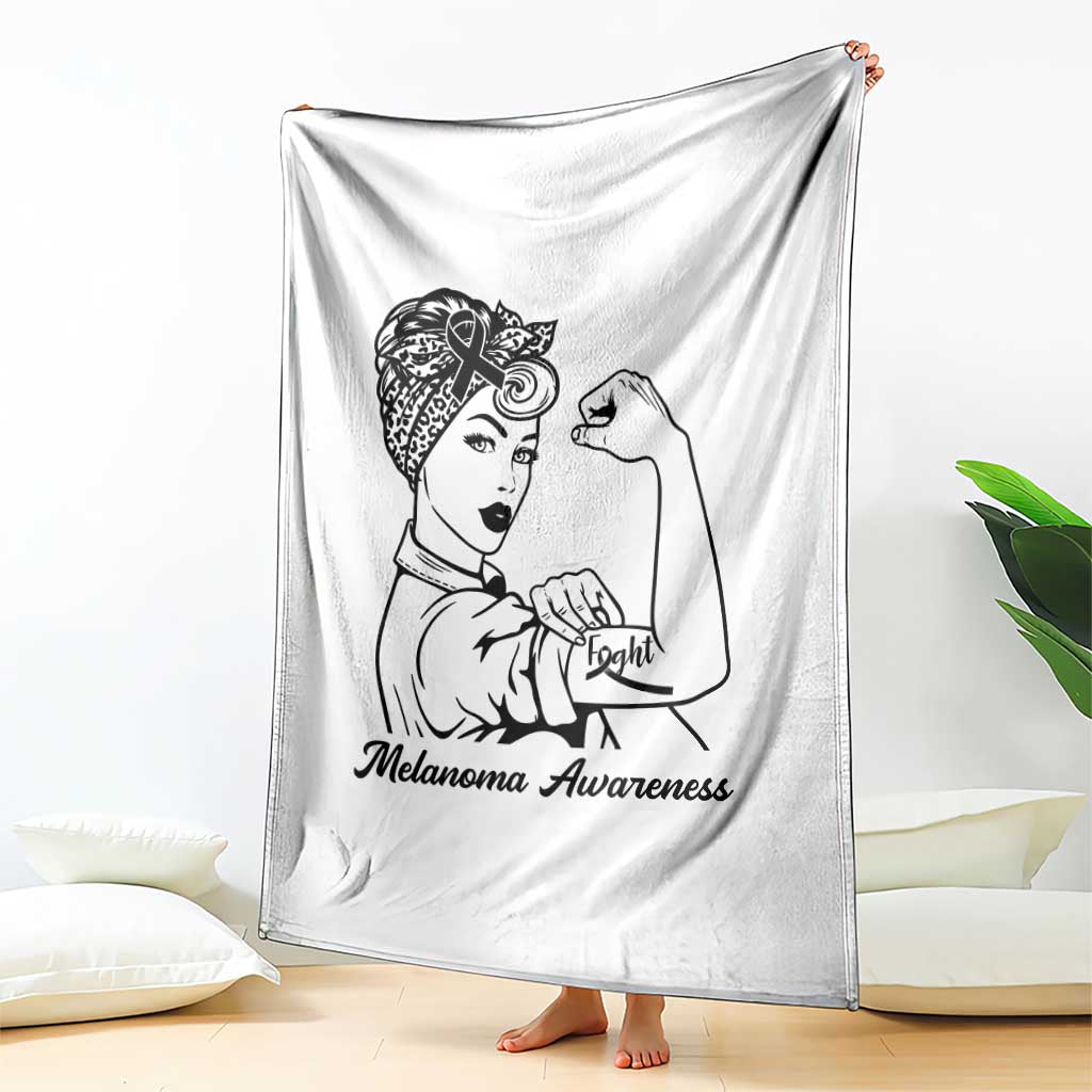 Melanoma Awareness Strong Woman Throw Blanket Feminist Warrior TS12 Print Your Wear