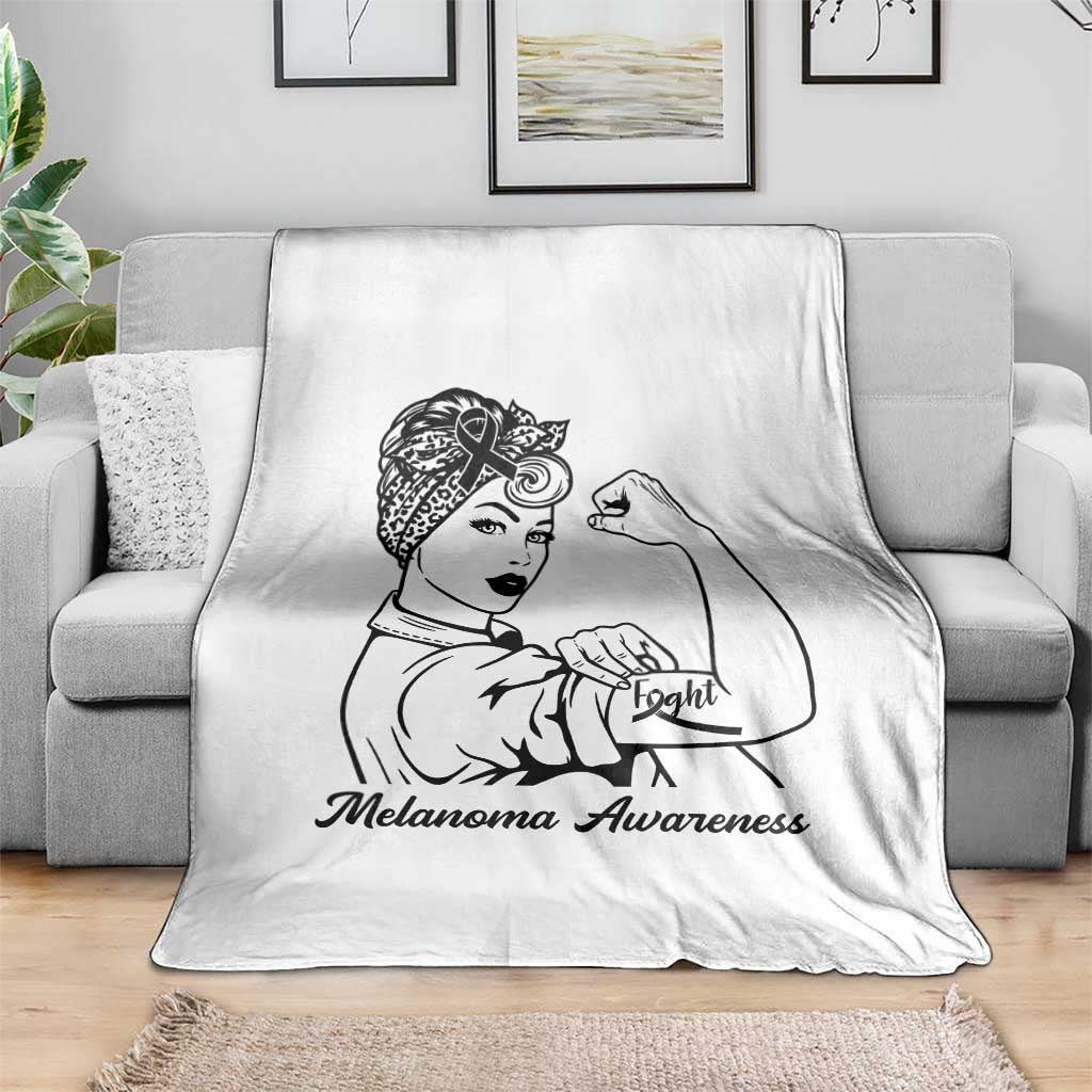 Melanoma Awareness Strong Woman Throw Blanket Feminist Warrior TS12 Print Your Wear