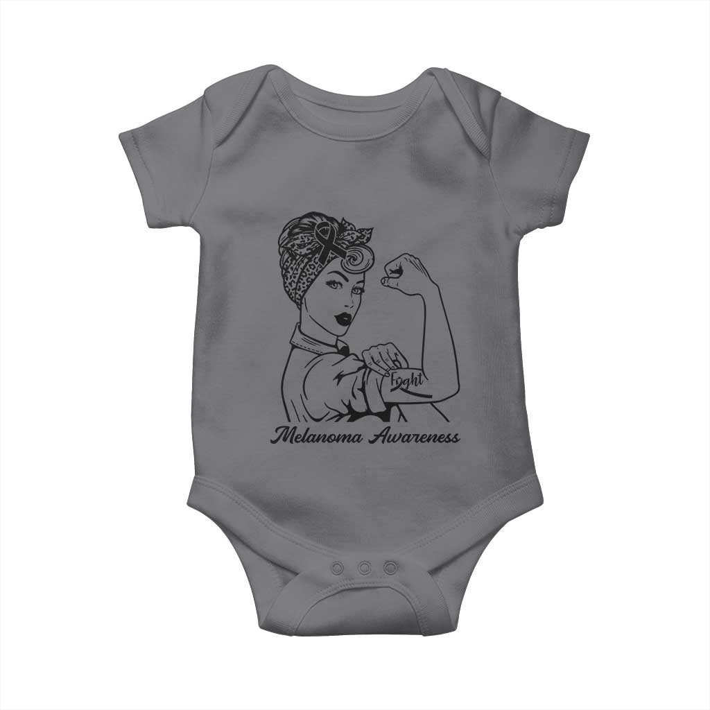 Melanoma Awareness Strong Woman Baby Onesie Feminist Warrior TS12 Charcoal Print Your Wear