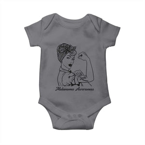 Melanoma Awareness Strong Woman Baby Onesie Feminist Warrior TS12 Charcoal Print Your Wear