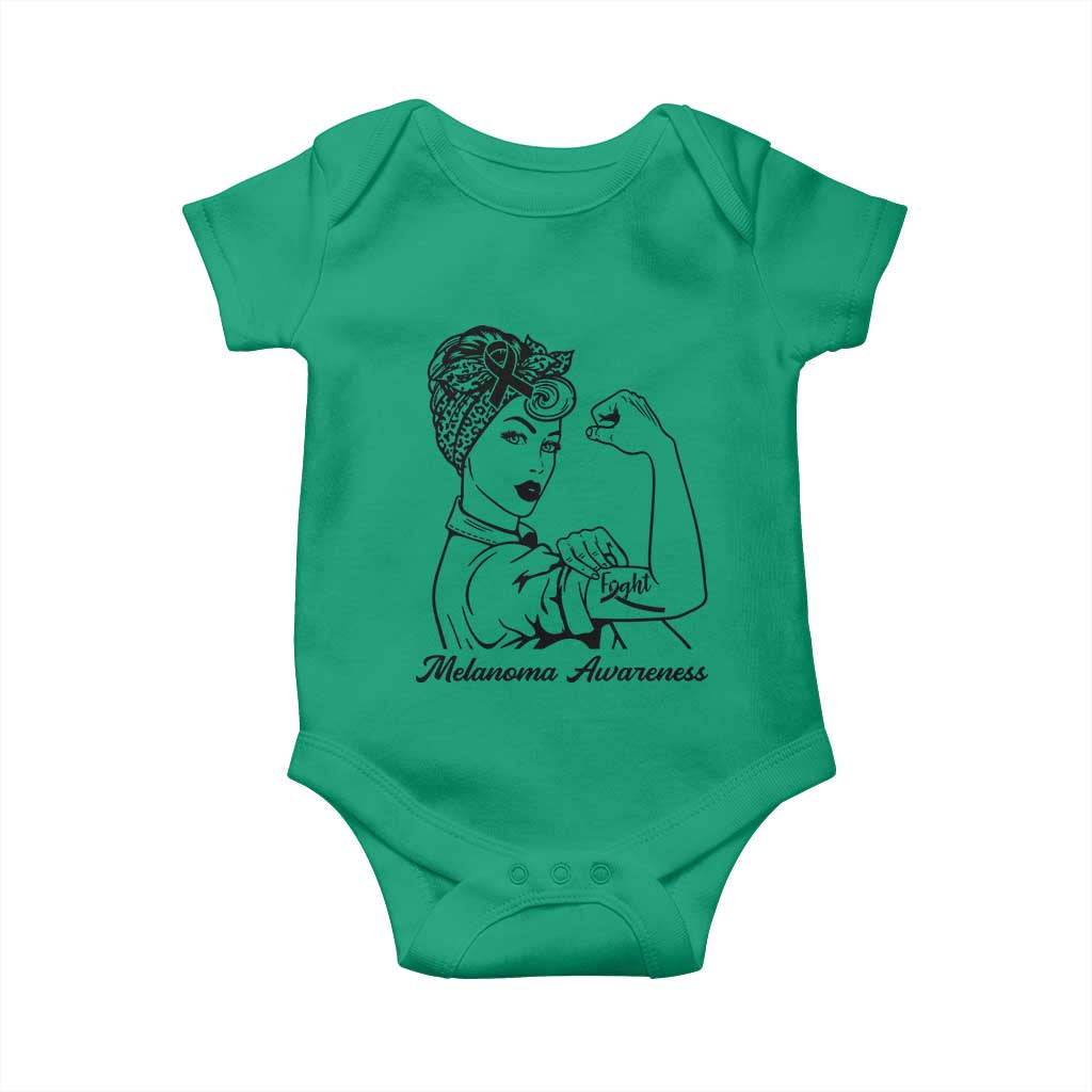 Melanoma Awareness Strong Woman Baby Onesie Feminist Warrior TS12 Irish Green Print Your Wear