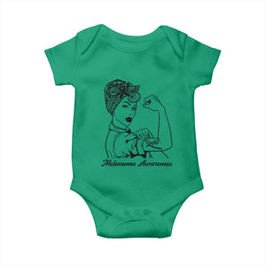Melanoma Awareness Strong Woman Baby Onesie Feminist Warrior TS12 Irish Green Print Your Wear